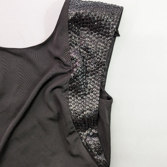 Vintage Aqua Dresses Sequin Sleeveless Mini Special Event Formal Dress Size 8 - Picture 4 of 16